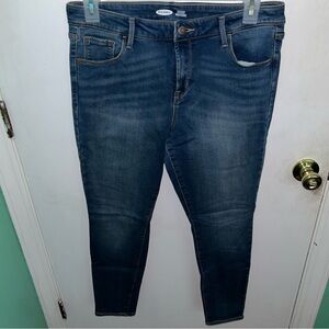 Old Navy Blue Skinny Jeans with Natural Fading